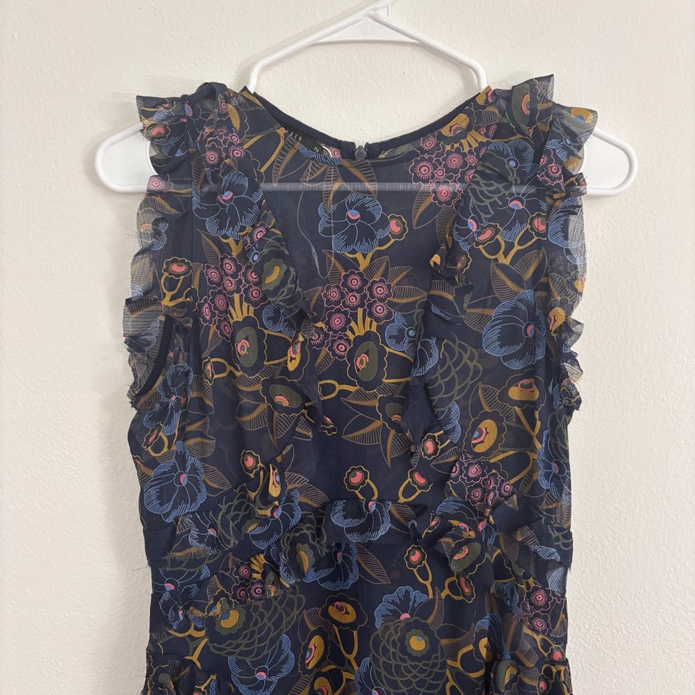 Ted Baker Karolia Sleeveless Waterfall Midi Dress Size 2 NWOT - Picture 6 of 8